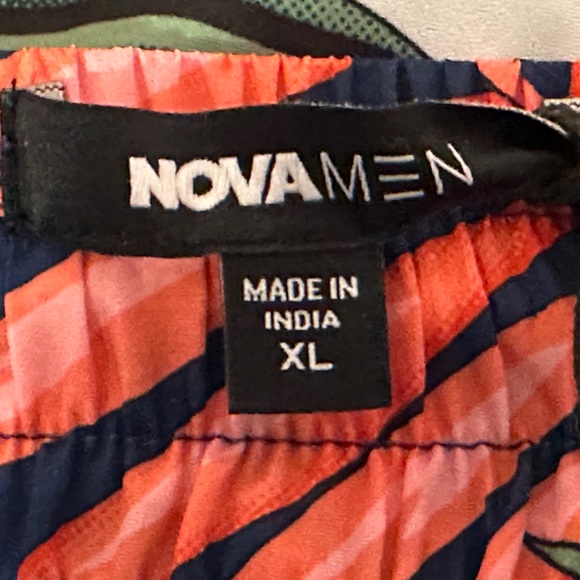 NWT NOVAMAN Swim Trunks size XL Blues Pinks Green White - Picture 8 of 10